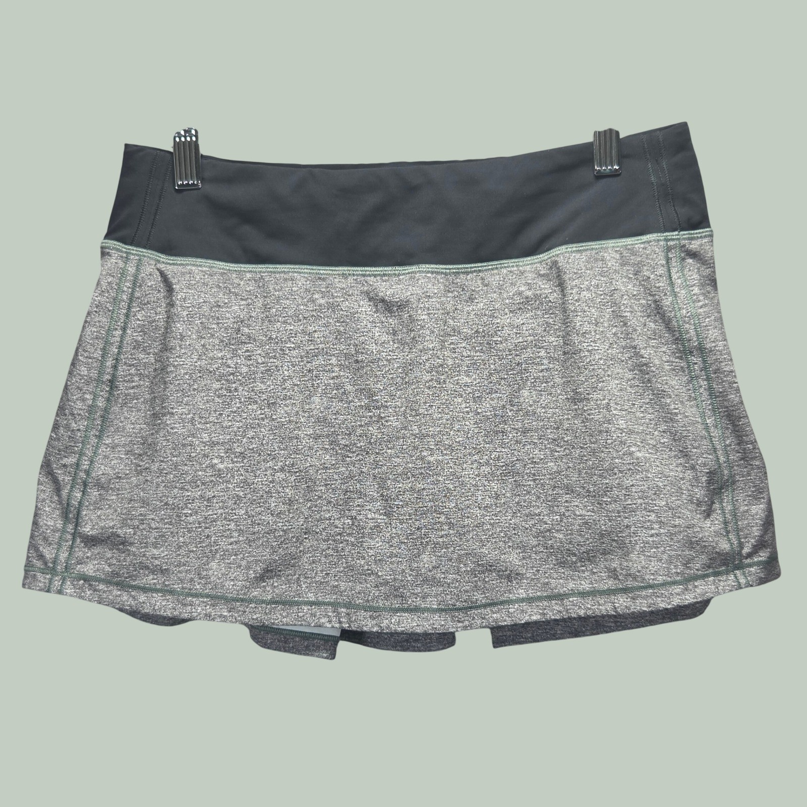 Lululemon Pace Rival Skirt Gray Space Dye Pleated Tennis Skort Size 6 Reg