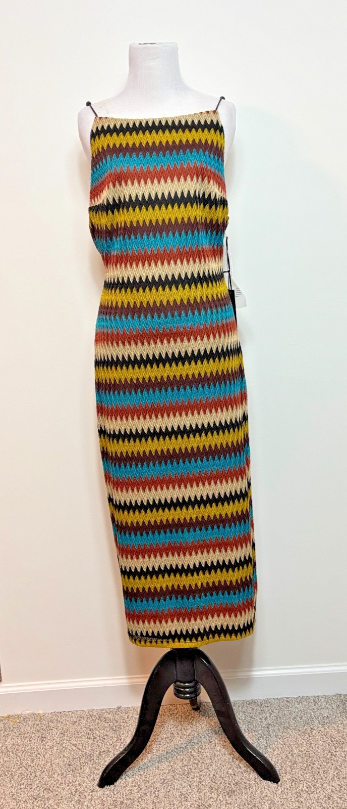 House of Harlow x REVOLVE Gala Midi Dress Women’s Medium NEW $228 Beaded Staps
