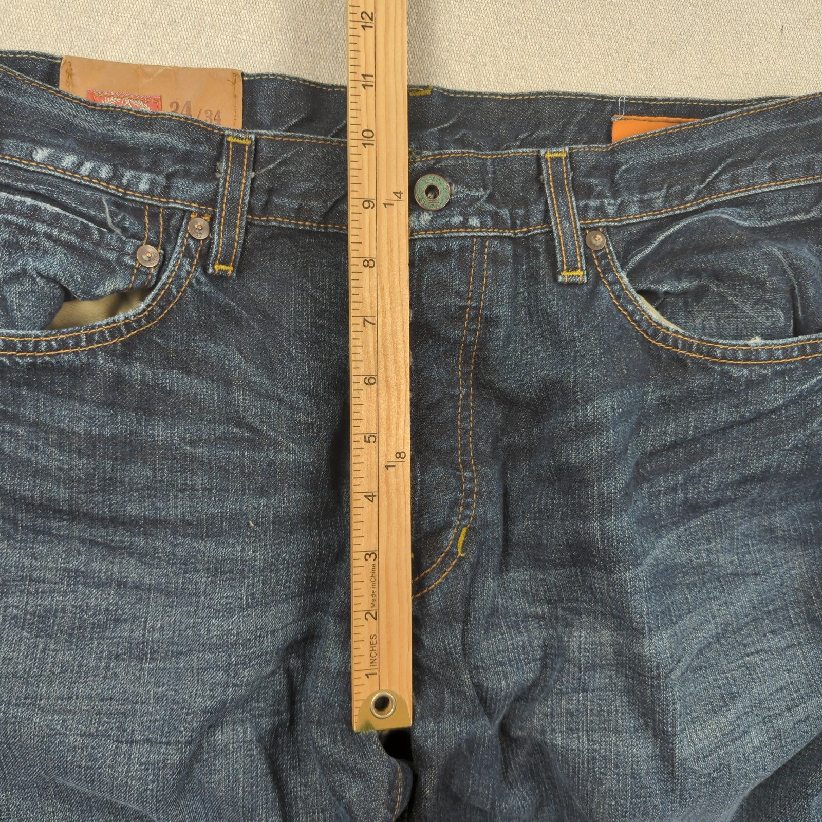 Gap 1969 Jeans Mens 34×34 Blue Low Rise Boot Cut Western Button Fly