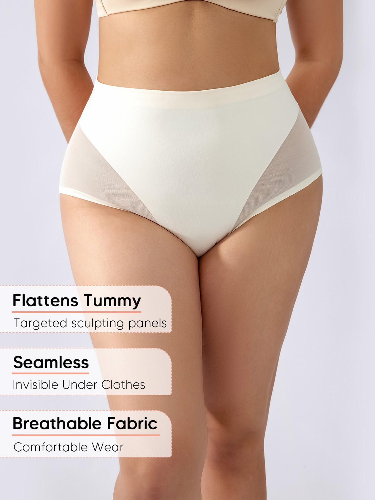 Plus Size Women’s Tummy Control Shapewear Underwear Seamless Body Shaper Panties