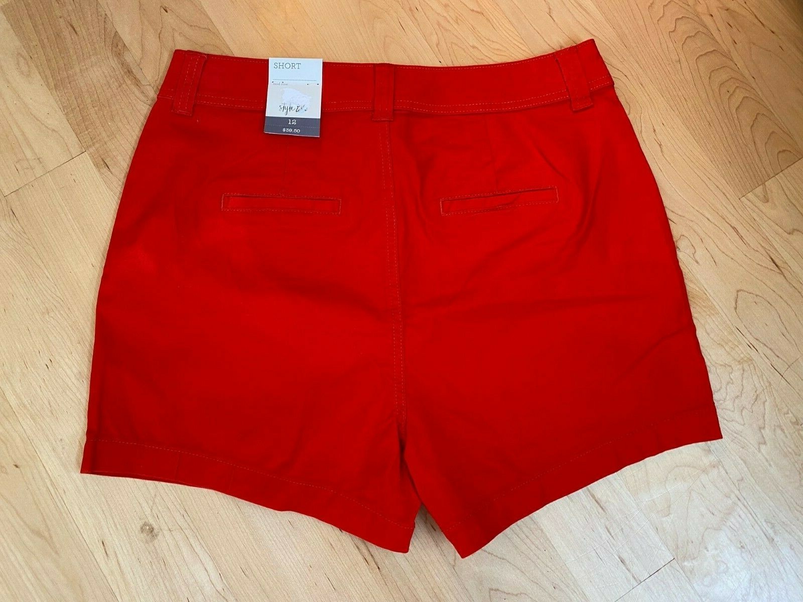 Style & Co Women’s Mid Rise Short Core Shorts 4,6,8,10,12,18 in White, Red, Blue