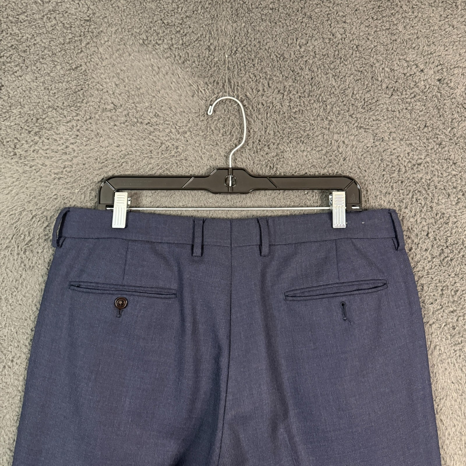 J Crew Dress Pants Mens 34×32 Blue Bowery Slim Fit Wool Slacks Formal