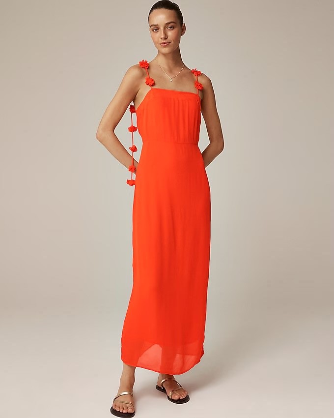 NWT Women’s J. Crew Collection Rosette-strap Sheath Dress in Chiffon, $298 NEW!