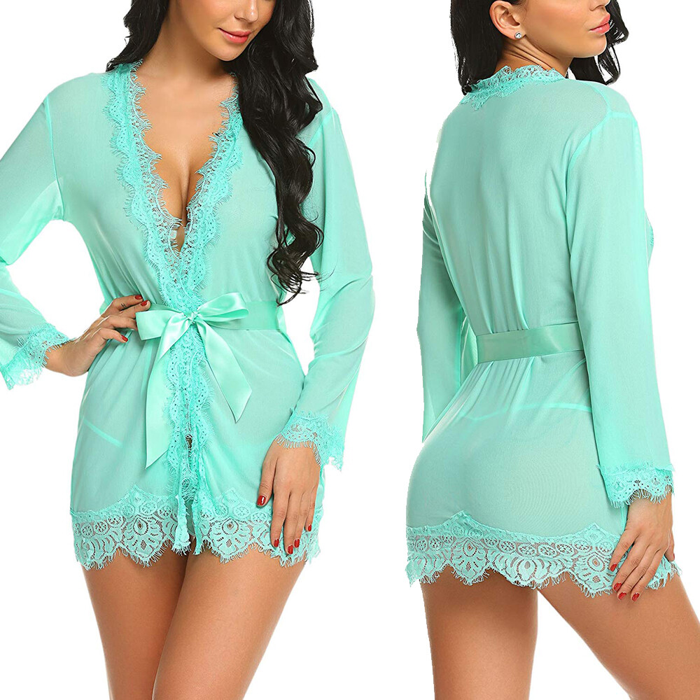 Women’s Sexy Lingerie Sleepwear Babydoll Underwear Lace Dress G-String Nightwear