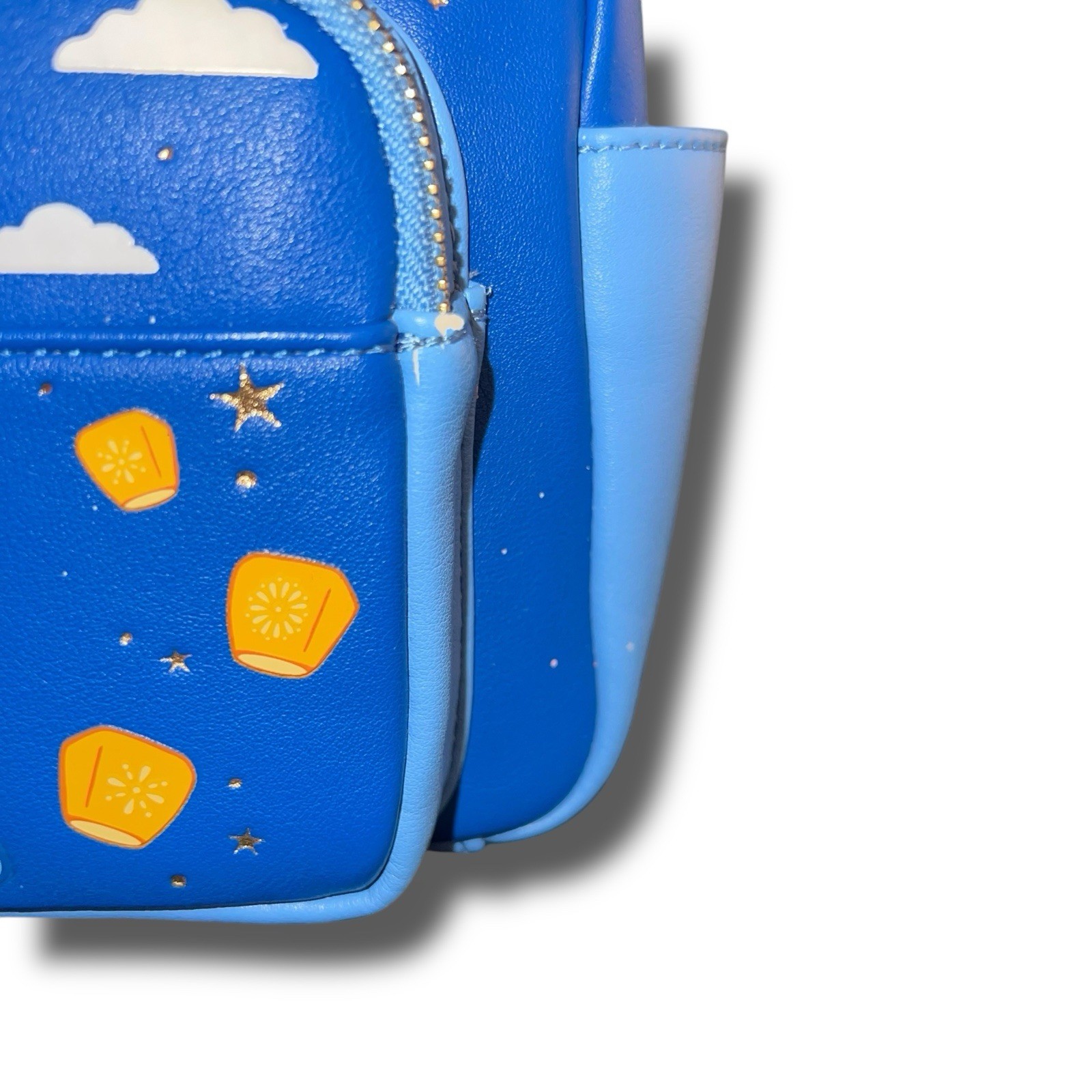 DISNEY Loungefly Mini Backpack Lilo Stitch Lanterns Night Sky Clouds