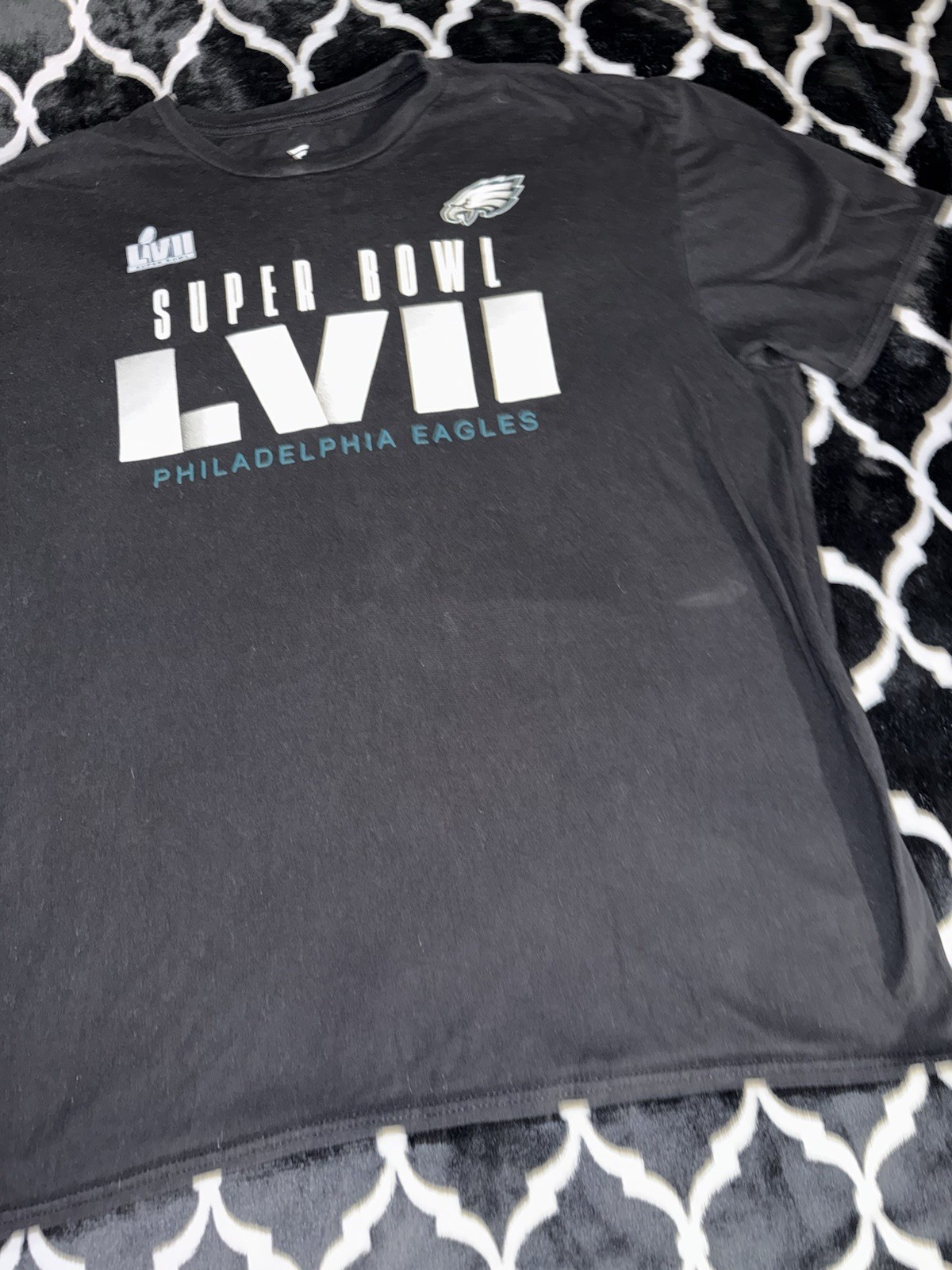 Philadelphia Eagles Super Bowl Mens T-Shirt Size XL Black Fanatics Football NFL