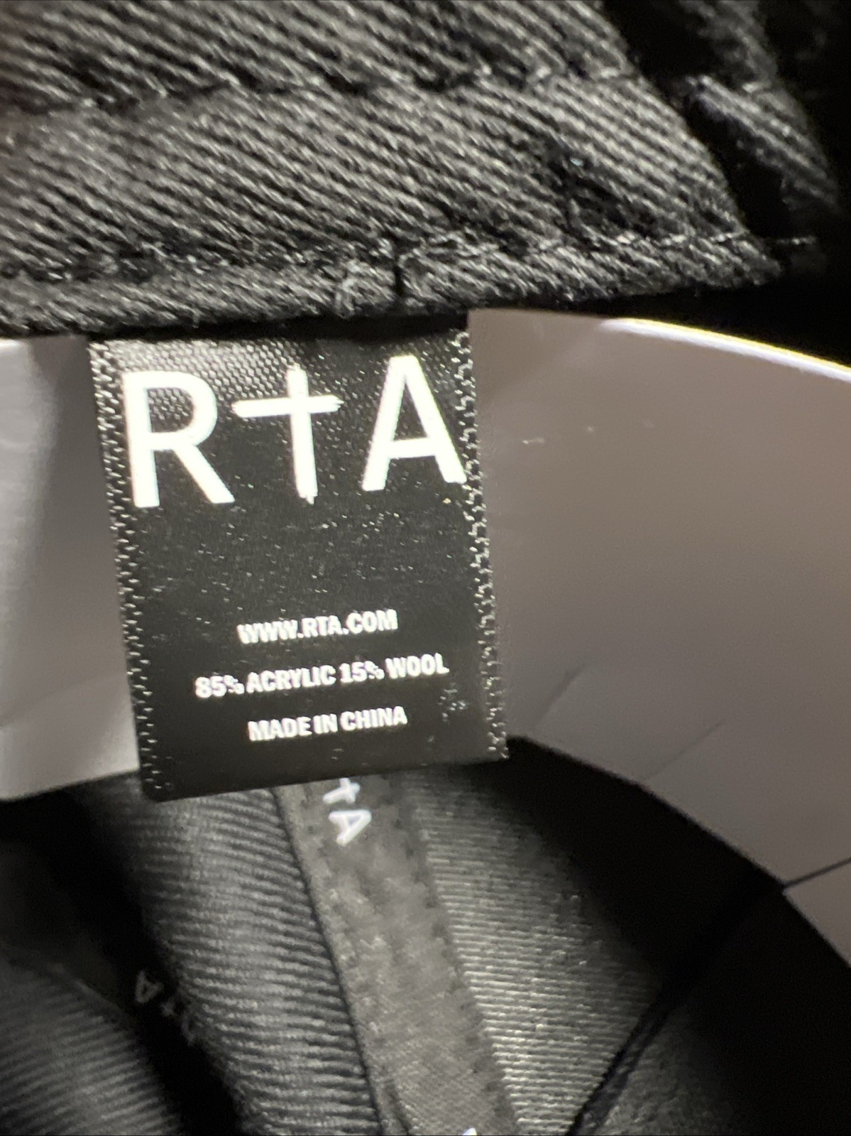 RTA Mars Hat Black And White Illuminated 3D Logo SnapBack Hat