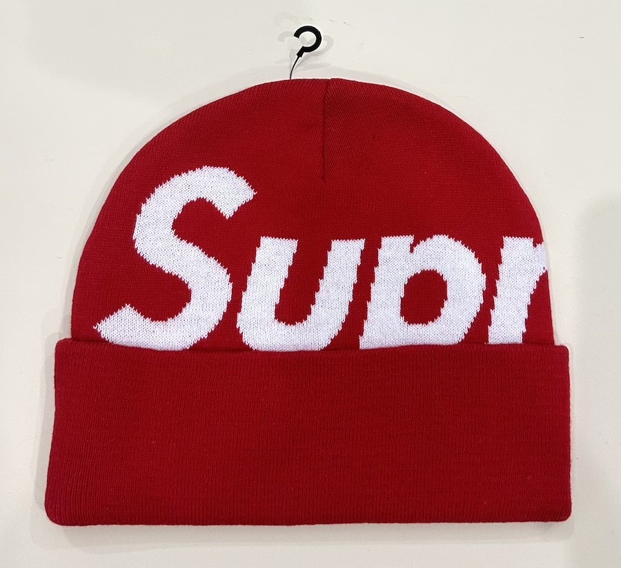 NEW IN BAG Supreme Box Big Logo Red Beanie FW23