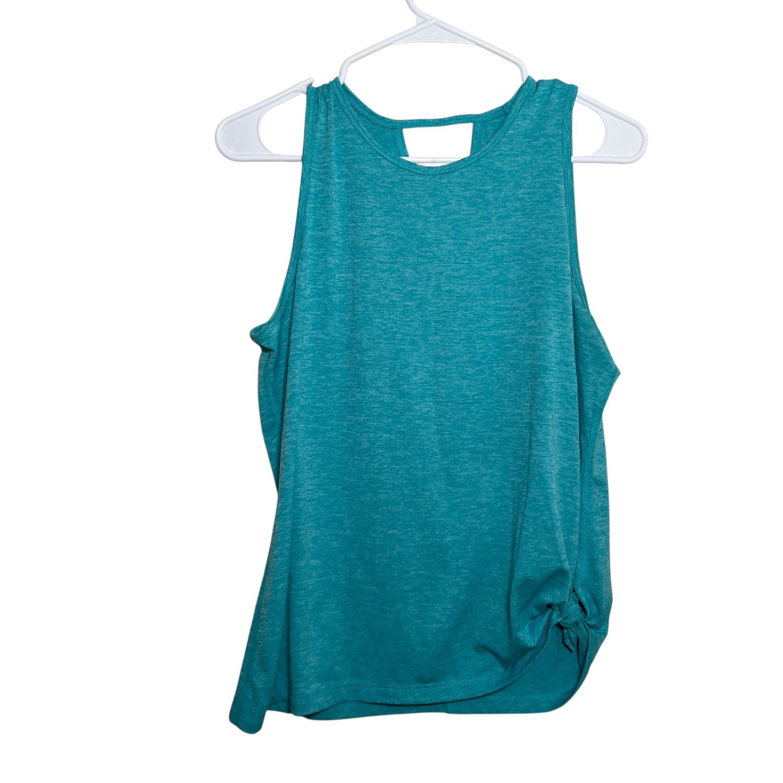 Ideology Tank Top Women’s Medium Teal Sleeveless Athletic Solid Twist