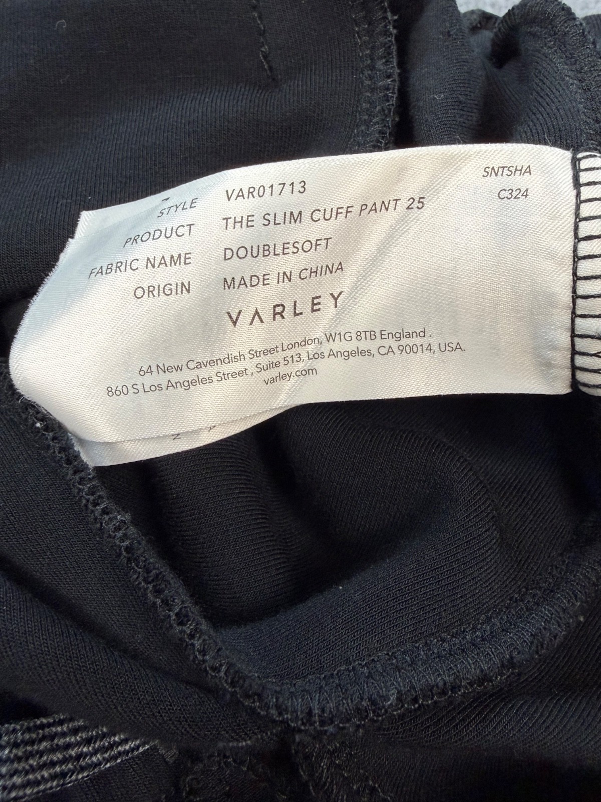Varley Doublesoft Jogger Pants Womens XL Black Athleisure Lounge Pull On Cozy