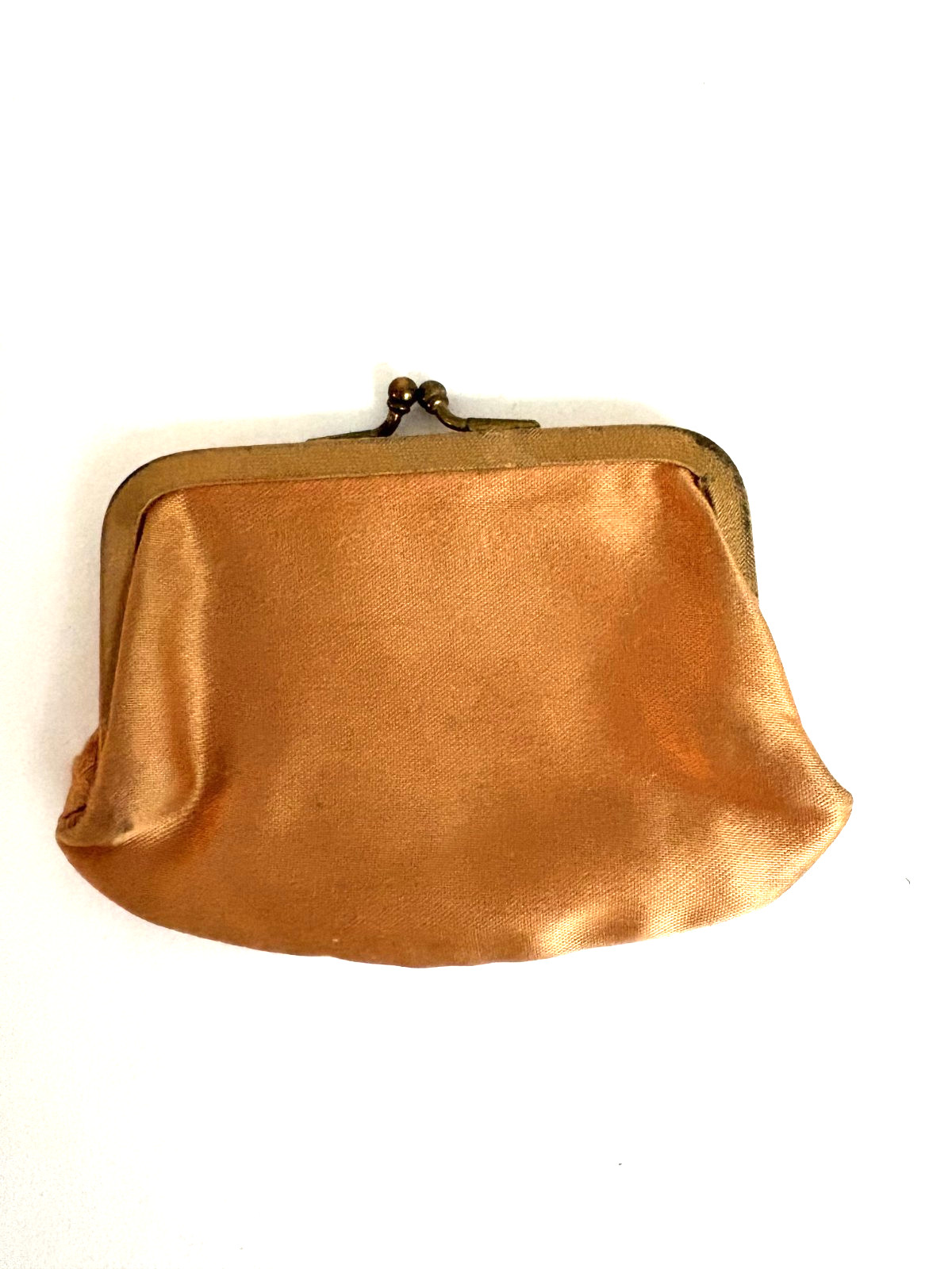 French Victorian Cameo TRINITY BAG Copper Beaded w/Pearls/Copper Metallic Thread