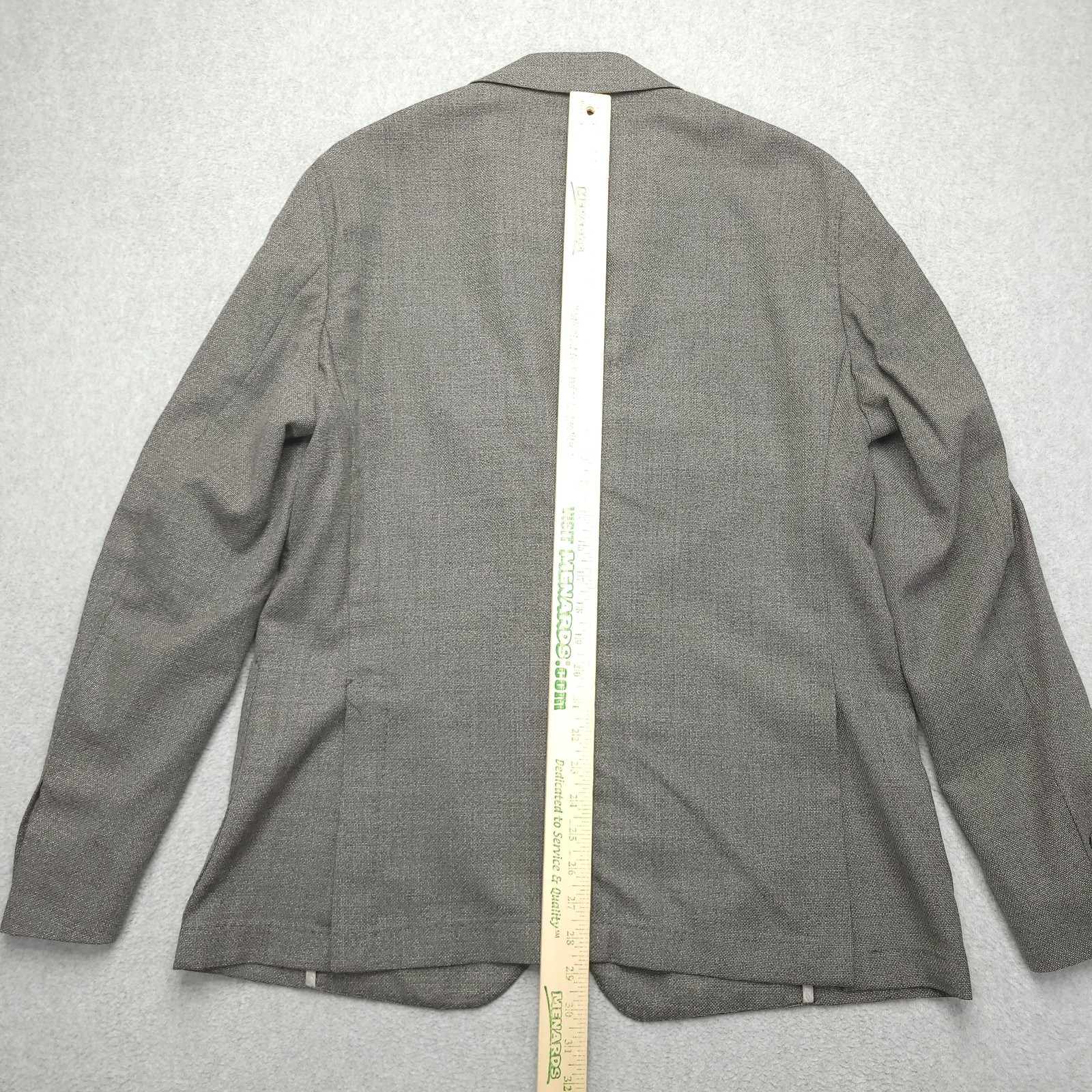 Hammer Made Sport Coat Mens 42 Gray Wool Check Double Vent 2 Button Jacket