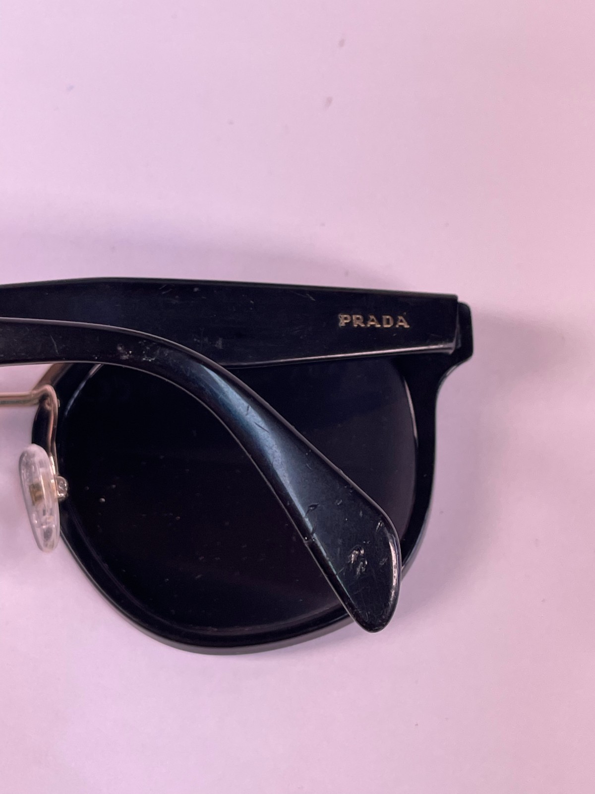 PRADA SPR17T 1AB-5S0 Black Sunglasses 53-20-140 Black Lenses