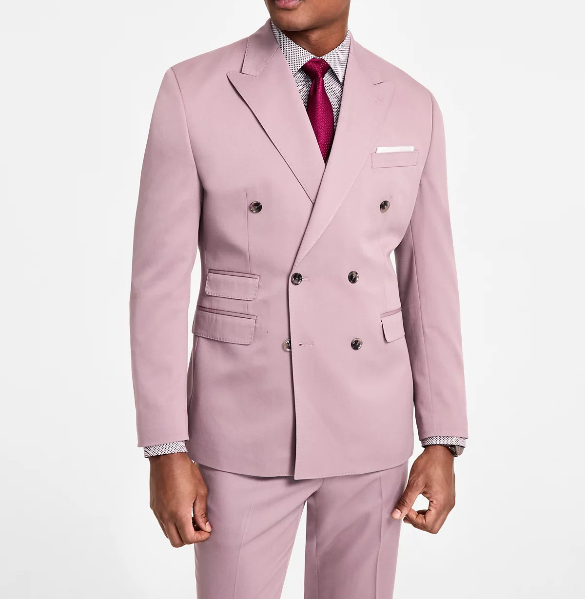 Tayion Collection Men’s Classic Fit Double-Breasted Suit Jacket MSRP $360