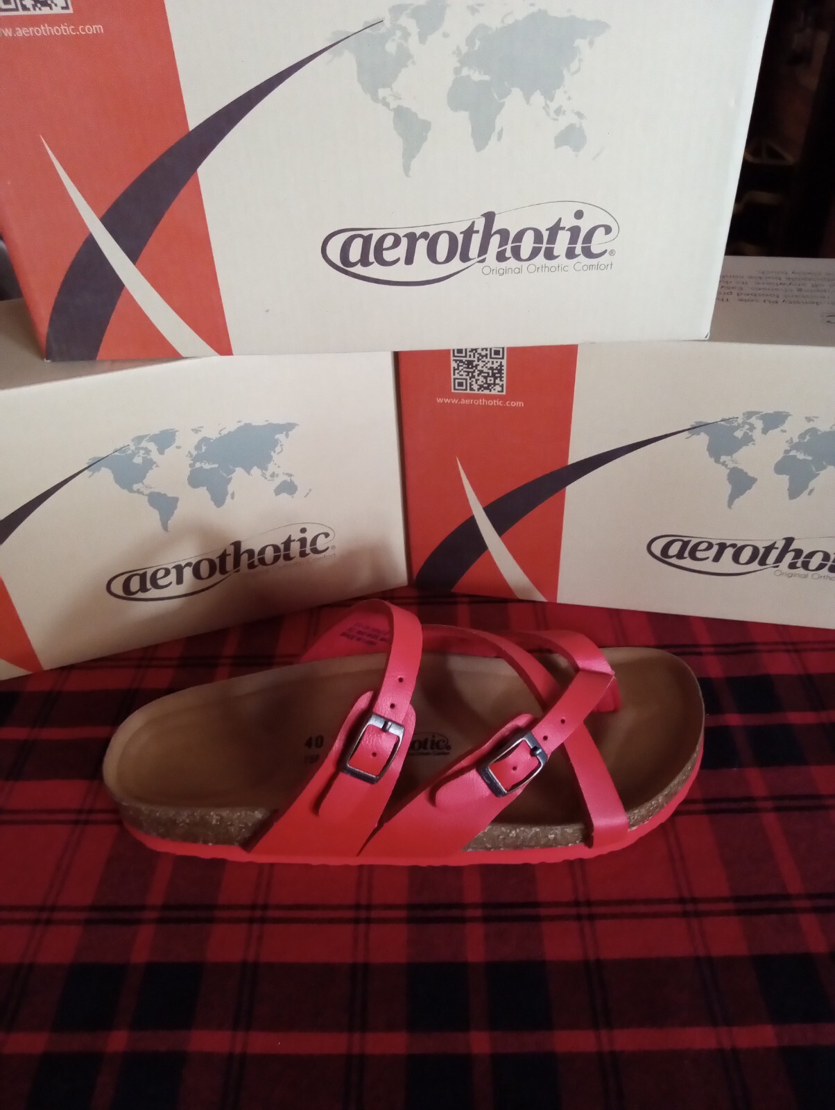 Aerothotic Women’s Sandals Synthetic Leather Comfortable Adjustable w/ Toe Strap