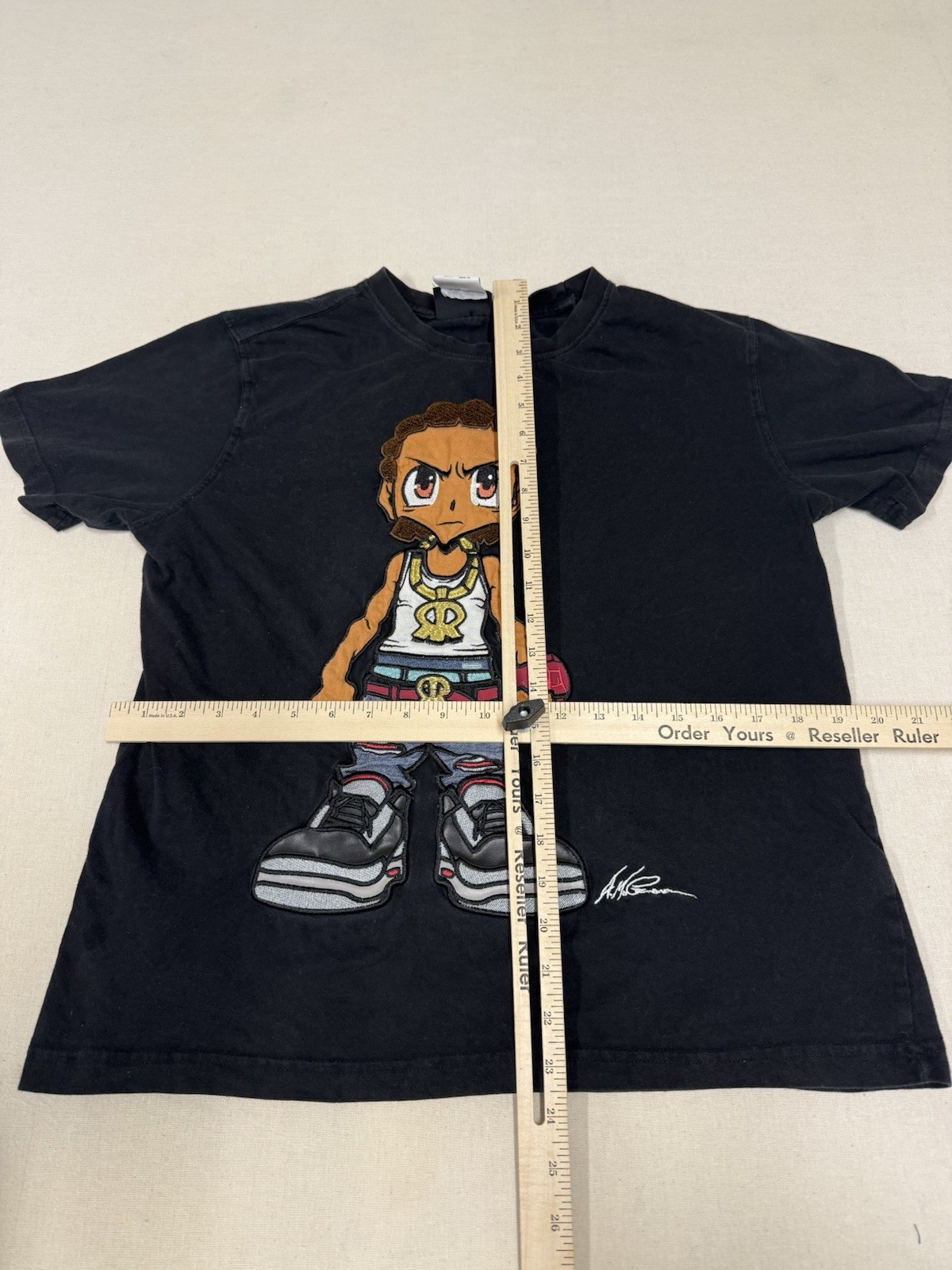 De Kryptic Boondocks Mens Shirt L Stitched Riley Adult Swim Cartoon Y2K 108