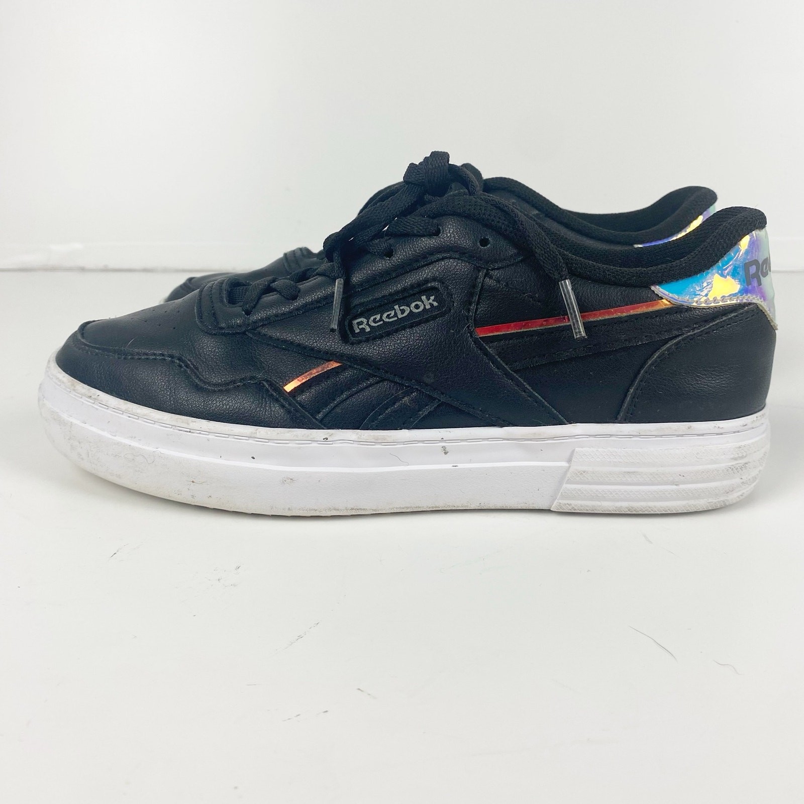 Reebok Classic Club C 85 Black Iridescent Sneakers Women’s Size 6