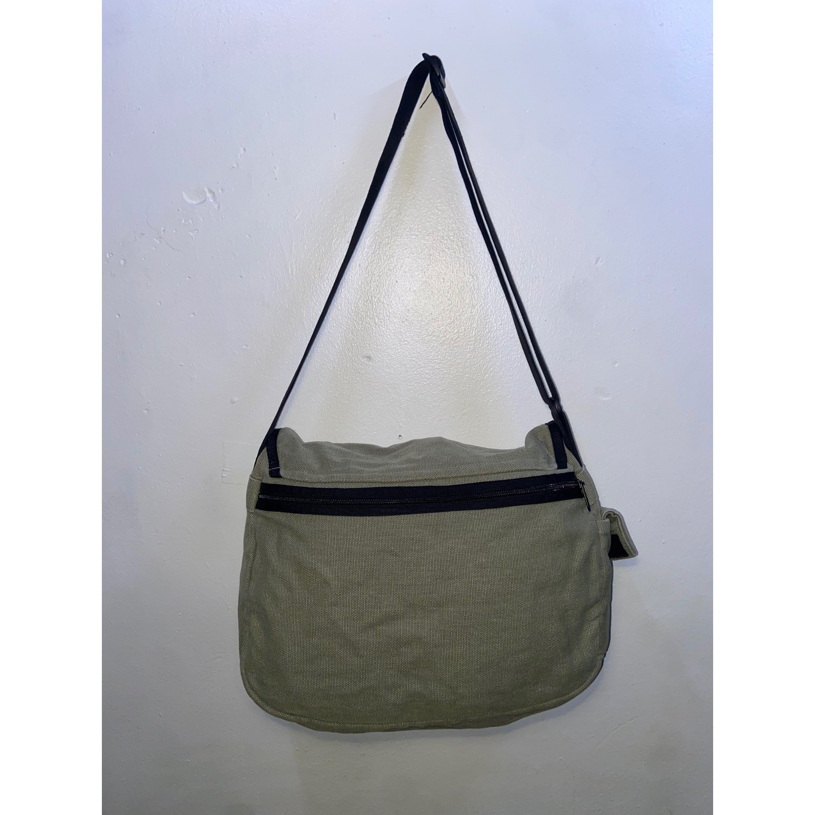 Hempmania Hemp Canvas Messenger Bag Crossbody Utility Satchel Boho Gorpcore 14″