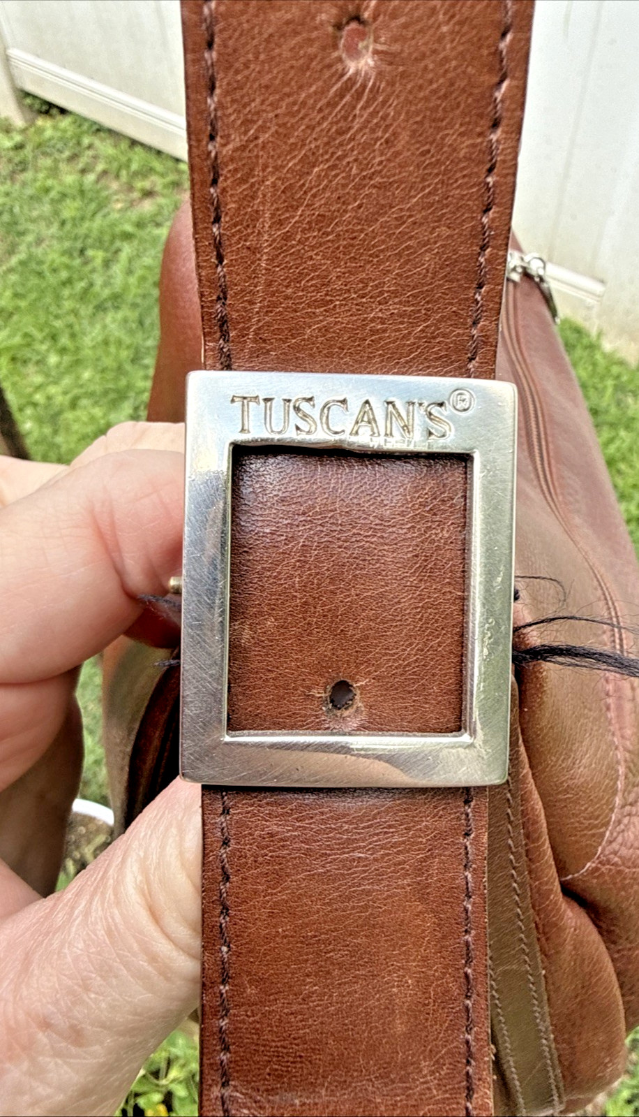 Tuscan’s Brown Italian All Leather Shoulder Satchel Mailbag Saddle Bag Adustable