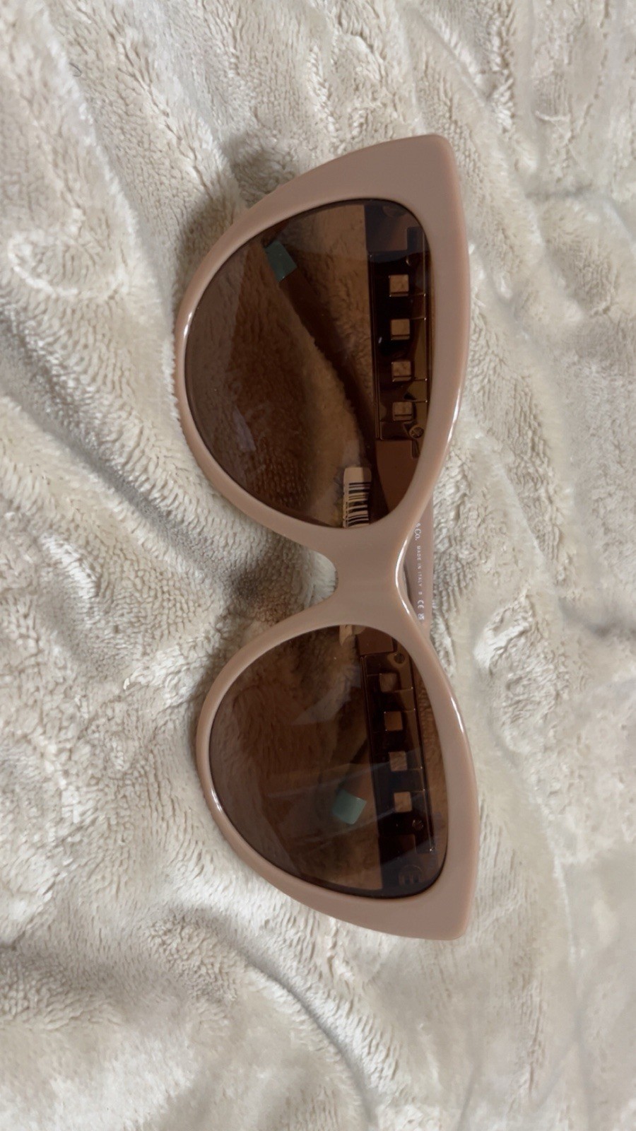 Tiffany & Co. TF 4196 Womens Cat Eye Sunglasses Beige Frame Brown Lens UV400