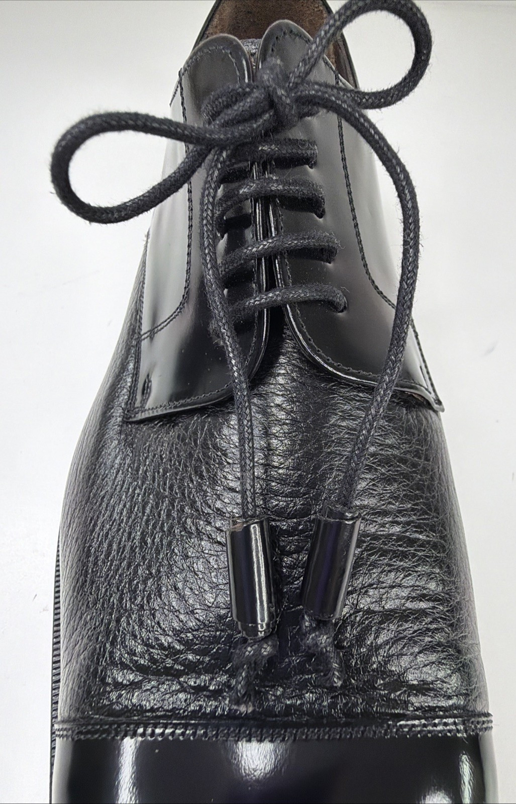Mezlan Soka Lace-Up Oxford Black Leather Dress Shoes Cap Toe Men’s US M 13