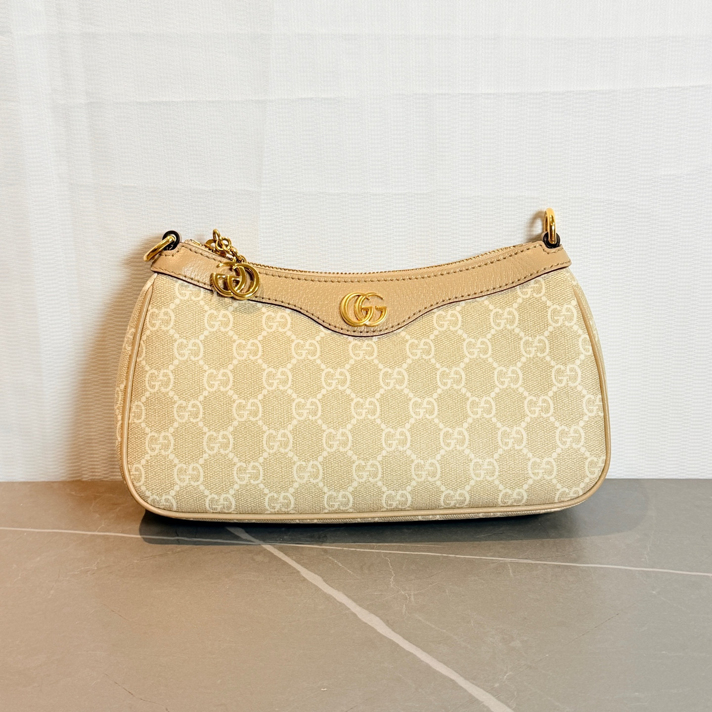 Authentic Gucci Ophidia Coated Canvas Shoulder Bag Beige Gold-Tone eBay AG