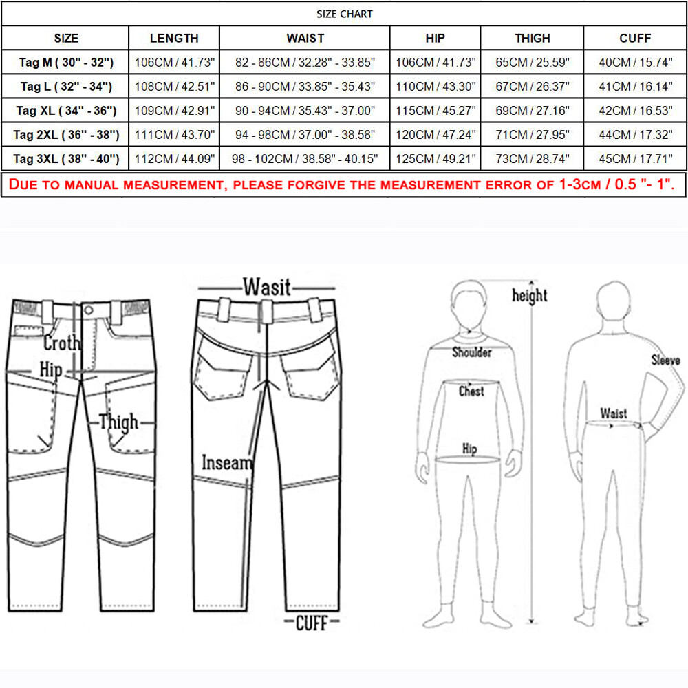 US Soldier Tactical Pants Waterproof Men Cargo Work Pants Outdoor Combat Pant