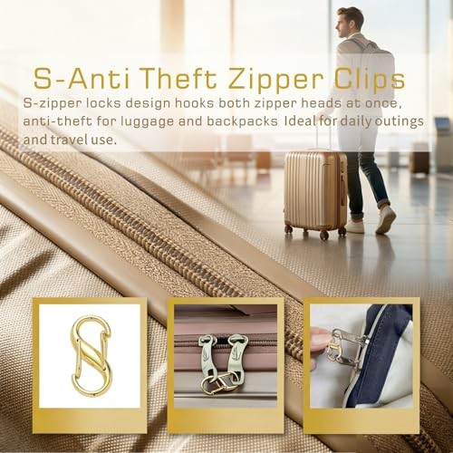 14pcs Gold Purse Chain Strap Set with Cute Mini Bag Charms &nti-Theft Zipper A