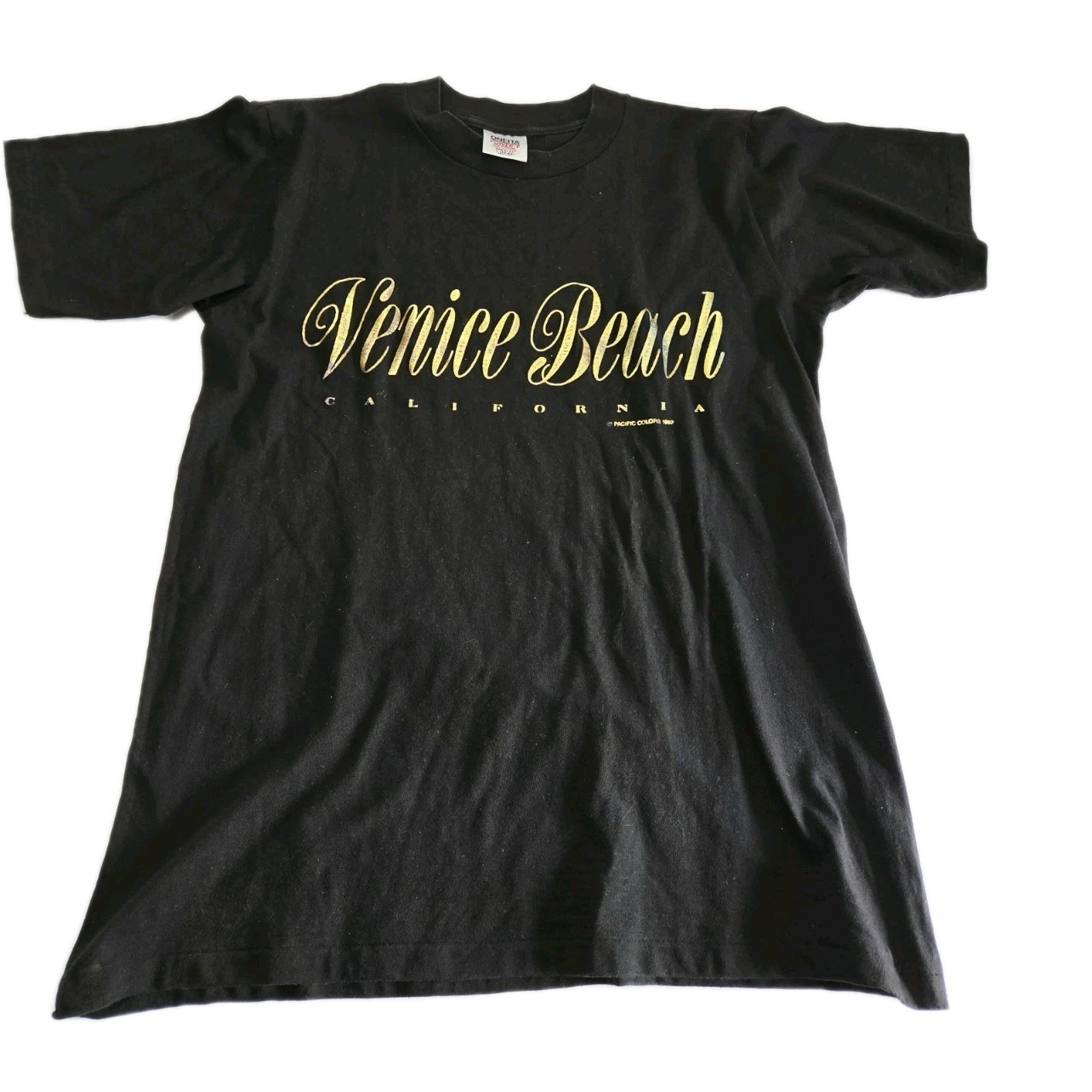 Vintage Venice Beach California Graphic T-Shirt Adult Size Large Black, USA 90s