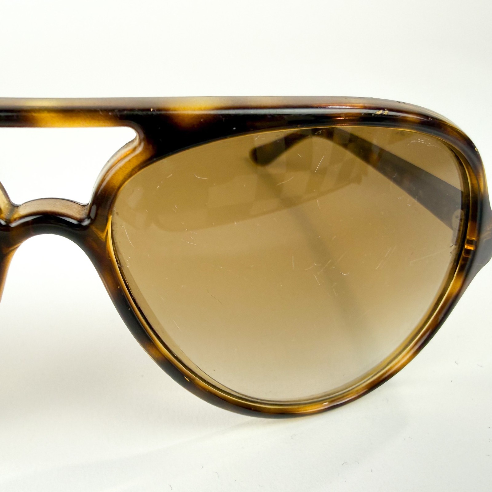 Ray-Ban Cats 5000 Classic Aviator Sunglasses Tortoise Frame Matte Havana