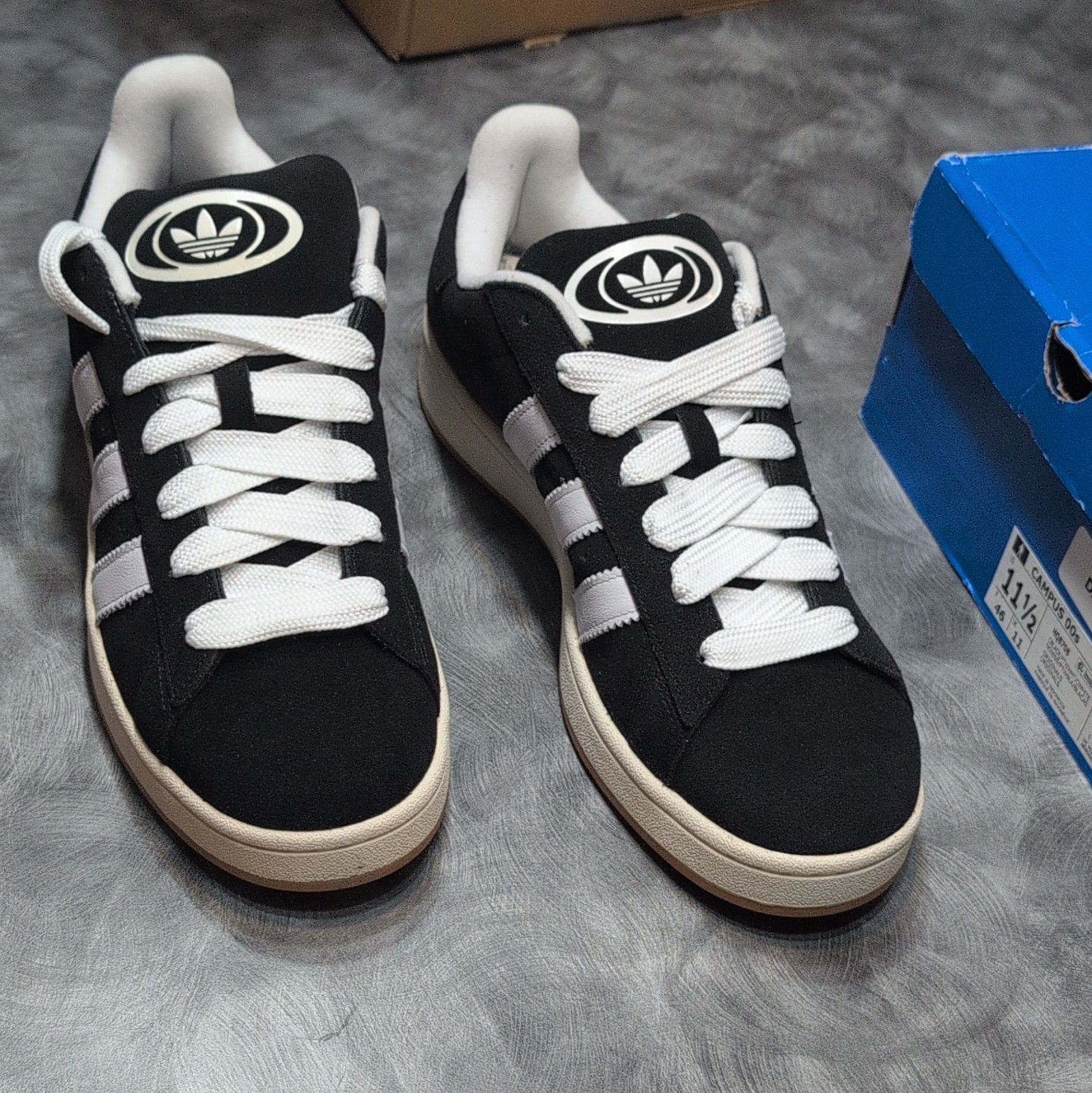 adidas Originals Campus 00s Core Black/Cloud White Low Top Sneakers Men HQ8708