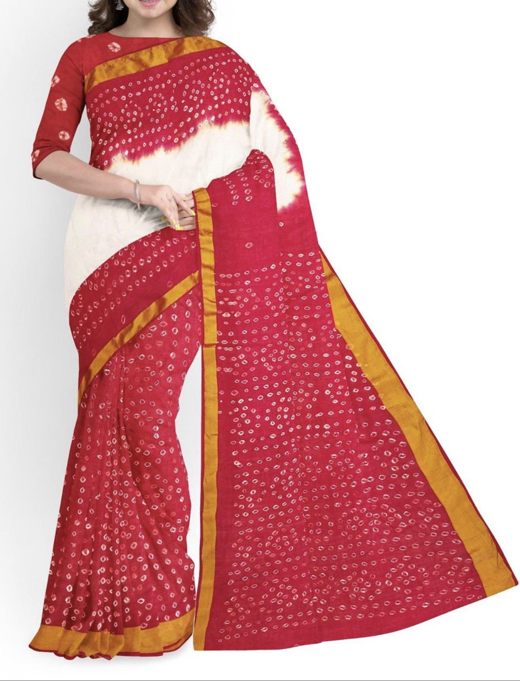 NEW 🆕, Cotton BATIK SAREE. ( Item#L2681) including blouse piece. Only $33