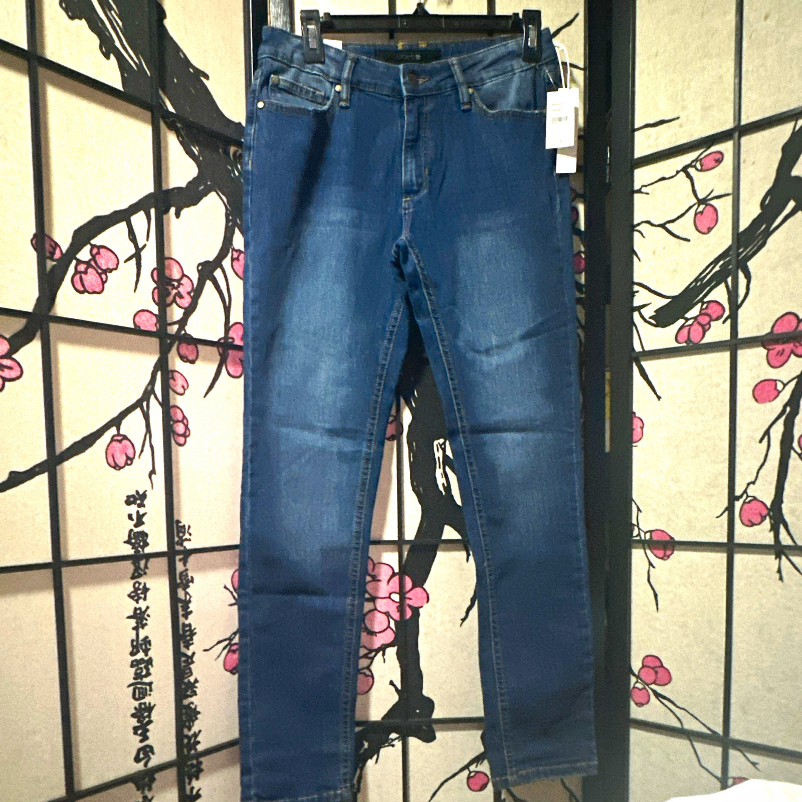 Joe’s Jeans Women’s Skinny Medium Wash Blue Denim Button Zip 5-Pocket