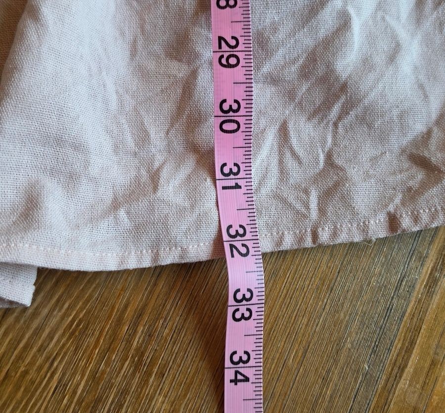 Paper Heart Pink Button Front Sleeveless Mini Dress Tie Back Linen Blend XL