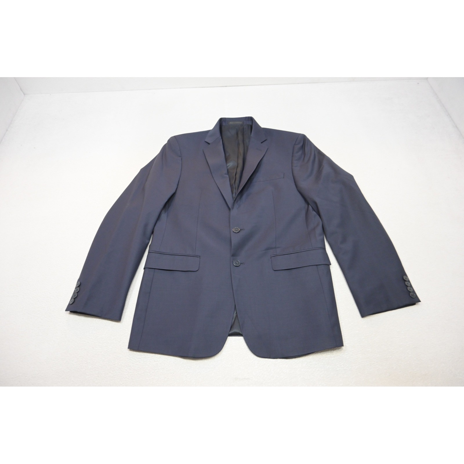 Calvin Klein 2-Piece Suit Men Size 40R Pants 33×30 Blue Slim Fit Stretch EUC