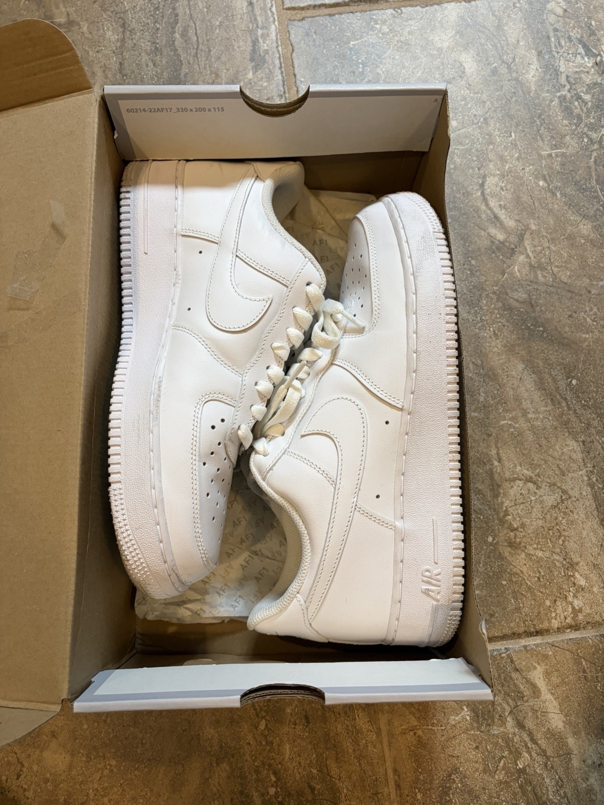 Nike Air Force 1 Size 9 ’07 Low Top Triple White Men’s Athletic Sneakers