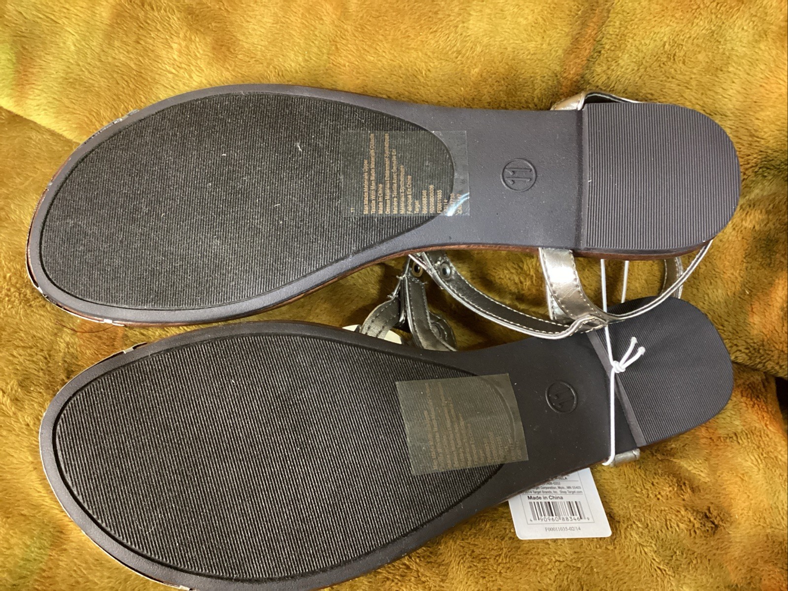 Mossimo Pewter Rope Flat Sling Back Sandals Sz. 11 NWT!