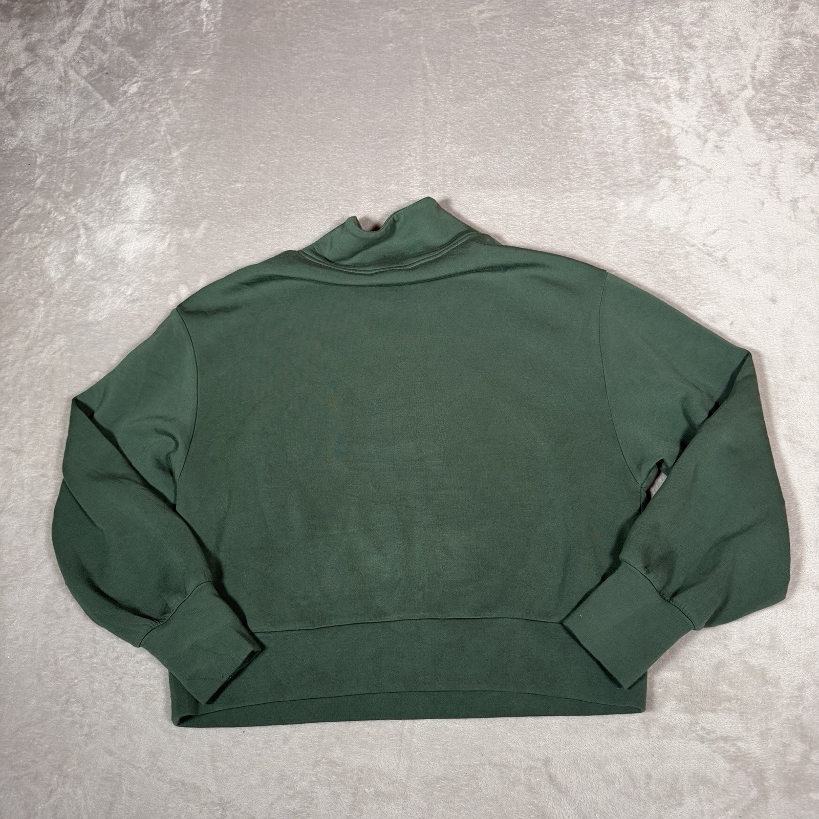 Varley Sweatshirt Womens Medium Green DoubleSoft Davidson 1/4 Zip Mock Neck