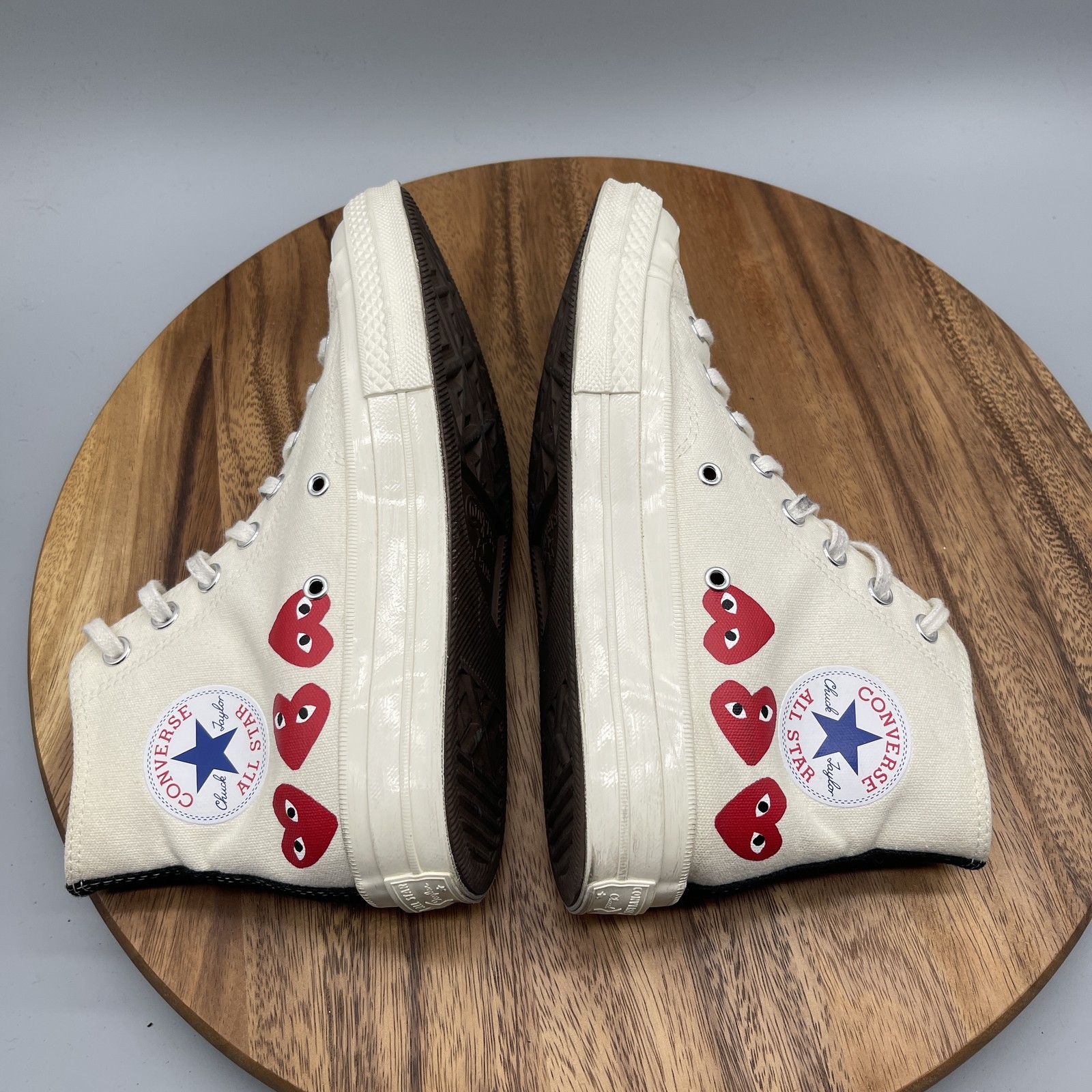 Converse Chuck Taylor All Star Shoes Womens 9 CDG Play Hearts Casual Skate