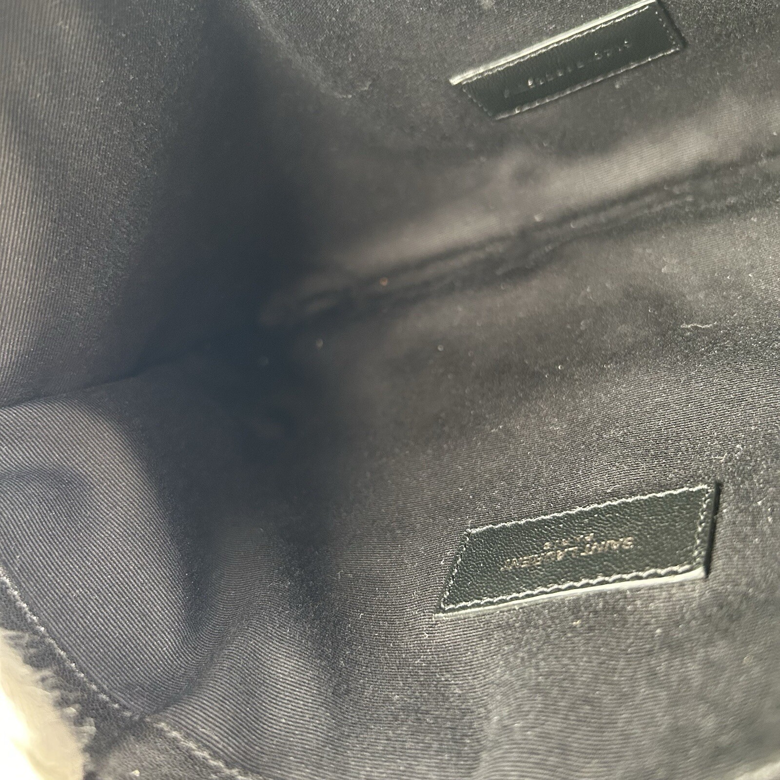 SAINT LAURENT Clutch Second Bag Canvas w/box