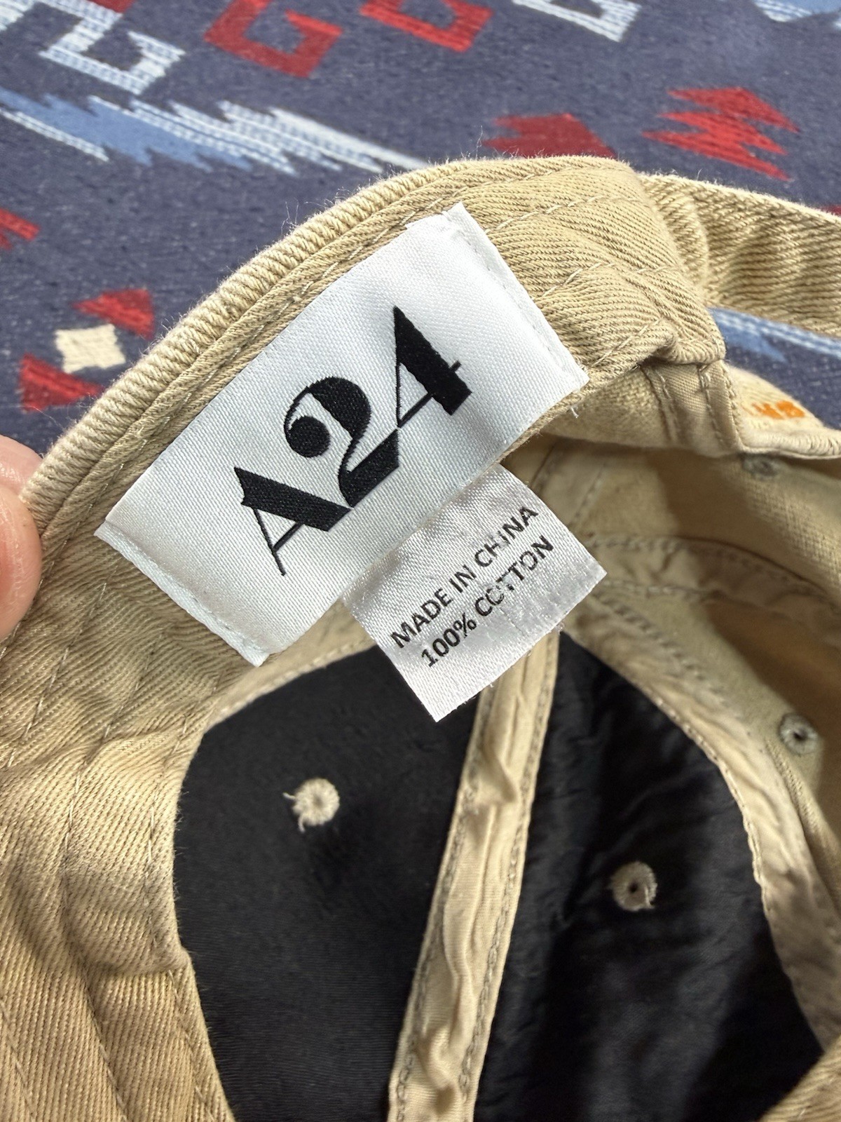 A24 Films Studio Logo Hat Tan Khaki Brown Strapback Limited Edition Dad Cap