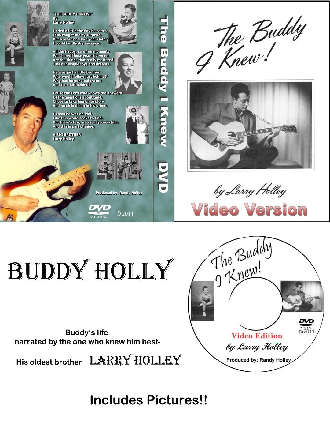 Buddy Holly “Holley Tile” Cap and Buddy DVD of Buddy’s history, from his family!
