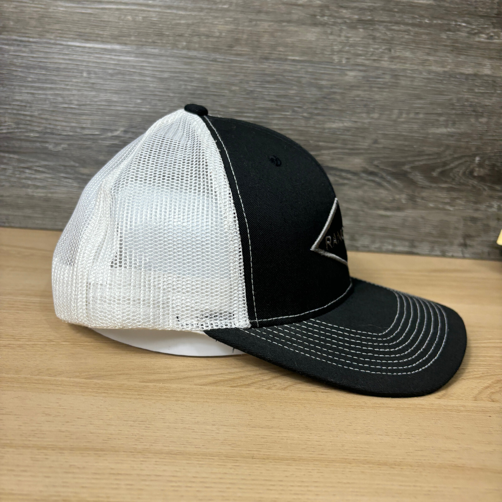 Rangers Hat Cap Snap Back Black Logo Patch One Size Adjustable
