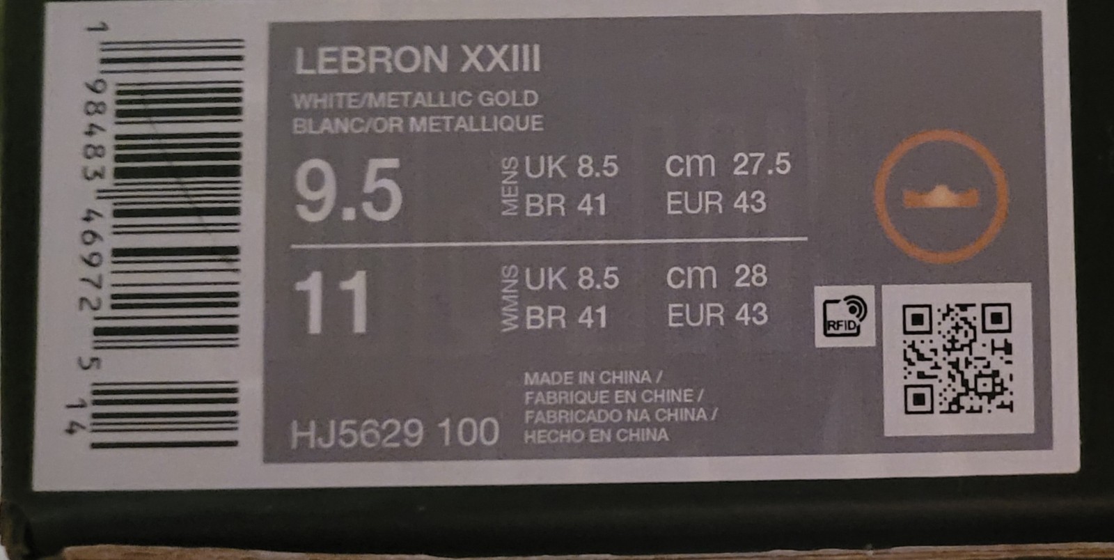 Size 9.5 – Nike Lebron 23 Grand Opening in Original Box