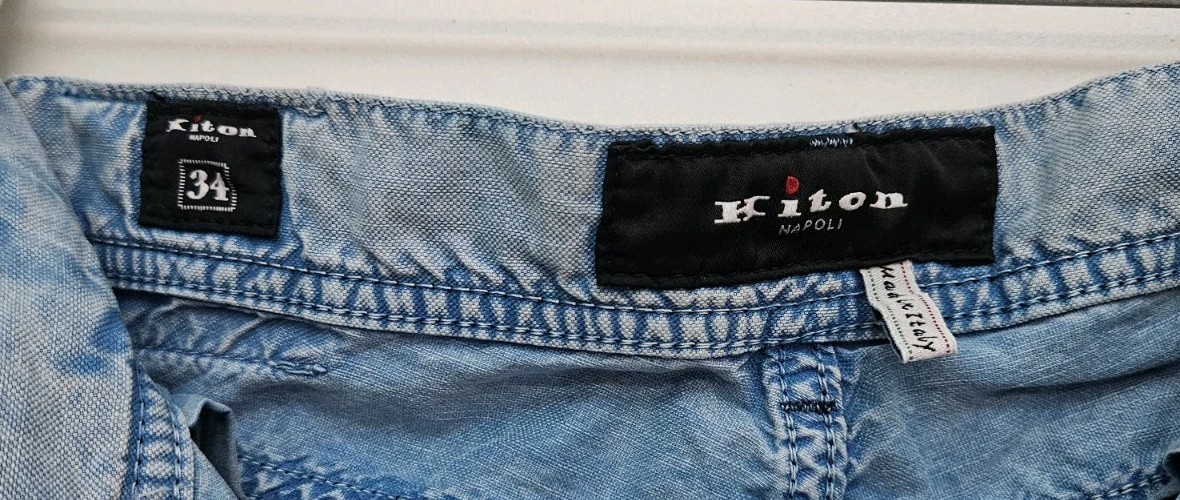 KITON slim 32 men denim Light Blue jeans Limited Edition ITALY pants