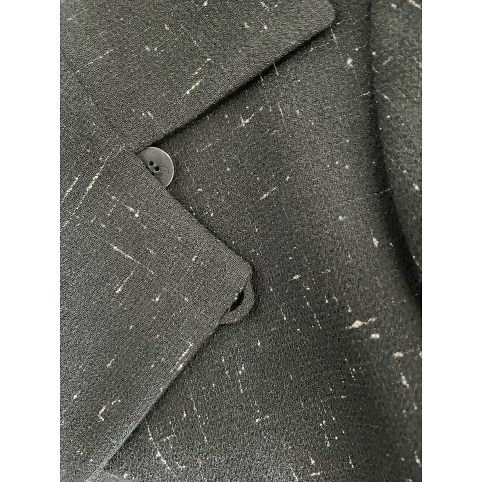 Lafayette 148 New York Wool Blend Speckled Black Blazer Sz 2