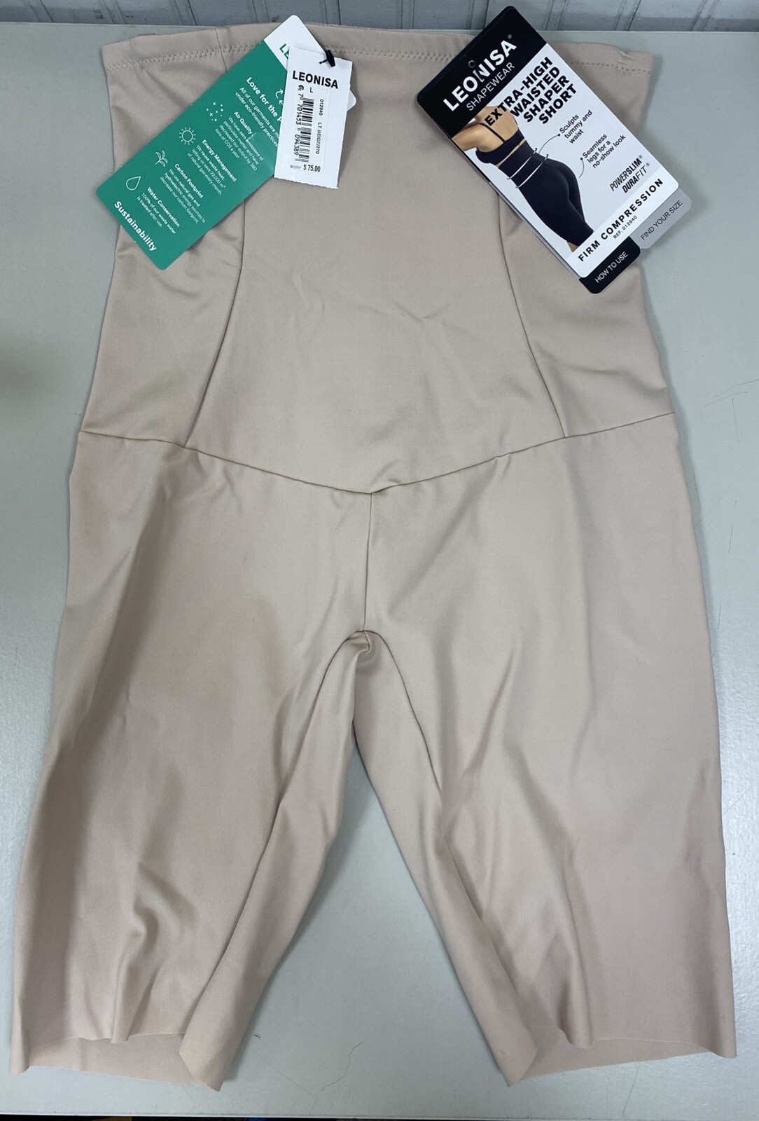 LEONISA Shapewear Extra High Waisted Shaper Short 012940 NWT