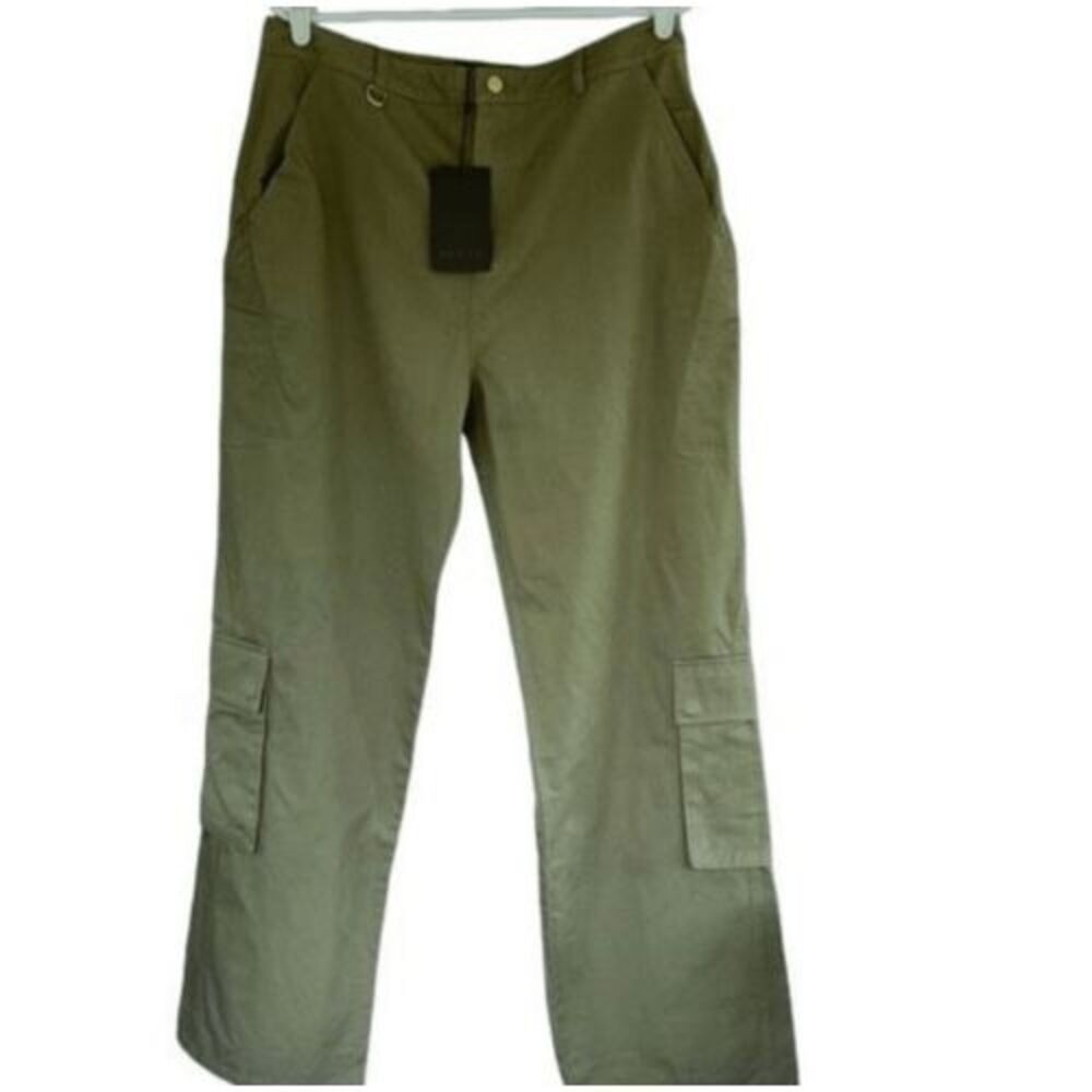 NWT JGR & STN Olive Green High Rise Wide Leg Cargo Pants US 14 AU 14 EU 32