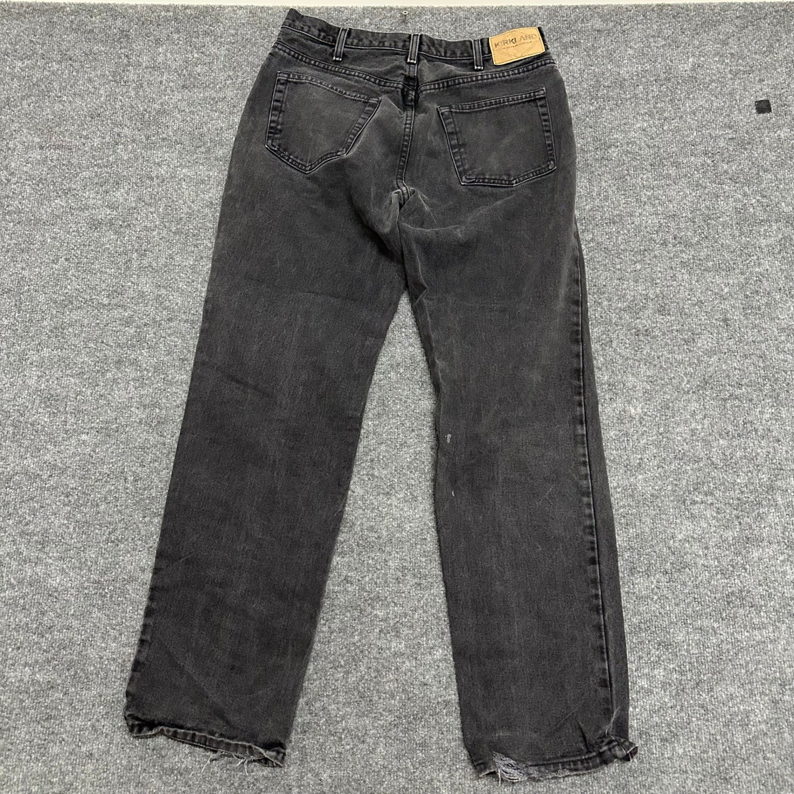 Kirkland Jeans Mens Size 34×34 Black Straight Leg Faded Cotton Casual MRX1008
