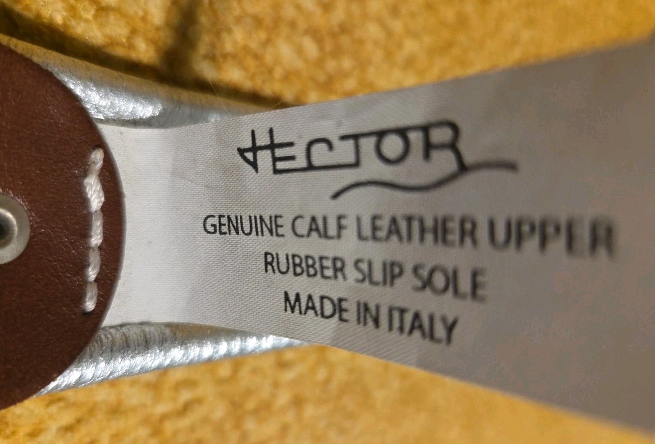 Hector Made In Italy Silver Studded Belt Calf Leather Western Look 60″ M/L